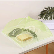 フードカバー 食卓カバー キッチンパラソル 折りたたみ コンパクト メッシュ 通気性 中が見える キッチン用品 台所用品 配膳カバー ネット 虫よけ 防虫 保存カバー 無地 単色 レース フック付き かわいい シンプル 白 黄 緑 青 紫 ローズ