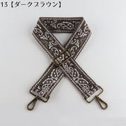 バッグストラップ ショルダーベルト 持ち手 肩紐 付け替え 交換用 幅広ワイド 斜めがけ 肩掛け ペイズリー おしゃれ 長さ調整可能