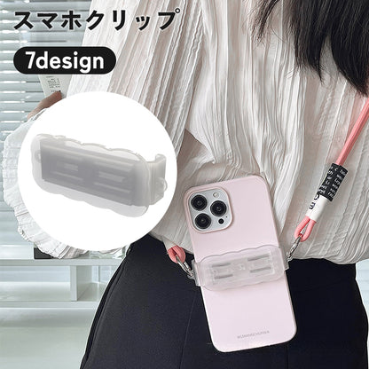 スマホクリップ ストラップ用 バッククリップ チェーン 紐 ホルダー 商品画像