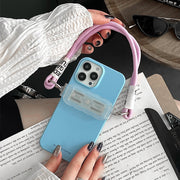 スマホクリップ ストラップ用 バッククリップ チェーン 紐 ホルダー ショルダー 挟むだけ 簡単 便利 透明 クリア 透け感 肩掛け 斜めがけ