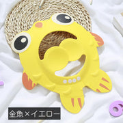 シャワーキャップ バスバイザー シャンプーキャップ キッズ ベビー 子供用 子供用雑貨 サイズ調節可能 耳カバー 防水 動物 魚 かわいい スナップボタン シャワー