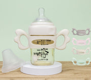 哺乳瓶ホルダー 同色2個セット 哺乳びん ケース 哺乳びんケース 哺乳ビン 哺乳瓶 カバー 持ち手 ハンドル 持ちやすい 哺乳瓶 シリコン ソフト 柔らかい 授乳用品 羽 可愛い 出産祝い プレゼント ギフト