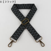 バッグストラップ ショルダーベルト 持ち手 肩紐 付け替え 交換用 幅広  斜めがけ 肩掛け ウェーブ 波柄 ギザギザ おしゃれ