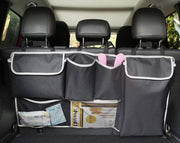 車用収納ポケット シートバックポケット カー用品 自動車用 車載 後部座席 折りたたみ 大容量 省スペース メッシュポケット 整理整頓 シンプル ブラック 黒