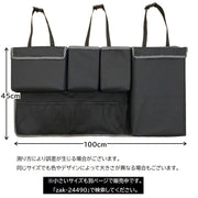 車用収納ポケット シートバックポケット カー用品 自動車用 車載 後部座席 折りたたみ 大容量 省スペース メッシュポケット 整理整頓 シンプル ブラック 黒