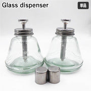 ガラスディスペンサー ネイルリムーバー入れ 溶剤入れ 180ml ネイルツール ネイルオフ プッシュ式 液体保管容器  おしゃれ かわいい ガラス容器 ハンドラップ クリーナー 除光液 アルコール