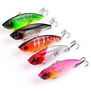 ハードルアー バイブレーション トリプルフック ハードベイト 疑似餌 釣り餌 小魚デザイン 釣り用品 釣り具 フィッシング用品 海釣り バス釣り 船釣り