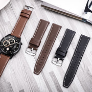 Huawei Watch 46mm 交換用バンド ファーウェイウォッチ スマートウォッチアクセサリー GT3 Pro GT3 GT Runner watch3 GT2 Pro GT2 GT GS Proバンド交換 シンプル カジュアル 簡単 黒 茶