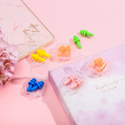 耳栓 イヤープラグ 大人 子供 キッズ ジュニア 耳せん ケース付き トラベルグッズ シリコン ソフト 防水 防音 遮音 騒音対策 睡眠 安眠 快眠 コンパクト 水泳 プール 海 スイミング 海水浴 川遊び 競泳 やわらかい イヤープロテクター シンプル 持ち運び 持ち歩き ピンク 橙 青 緑 黄 黒