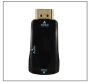 変換アダプタ HDMI to VGA 3.5mmオーディオケーブル付き 音声出力対応 HDMIオス VGAメス 小型 コンパクト PC DVD HDTV 黒 白