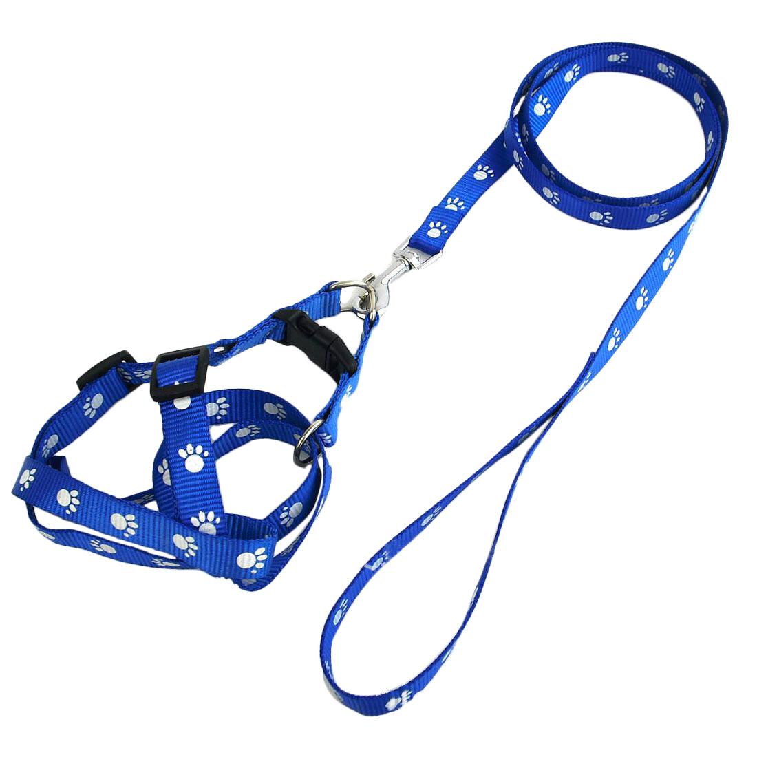 ハーネス リード 2点セット ワンちゃん用 ハーネスリード 小型犬 中型犬 お散歩グッズ お出掛け ペット用品 犬用品 ペットグッズ 肉球柄 5色 3サイズ