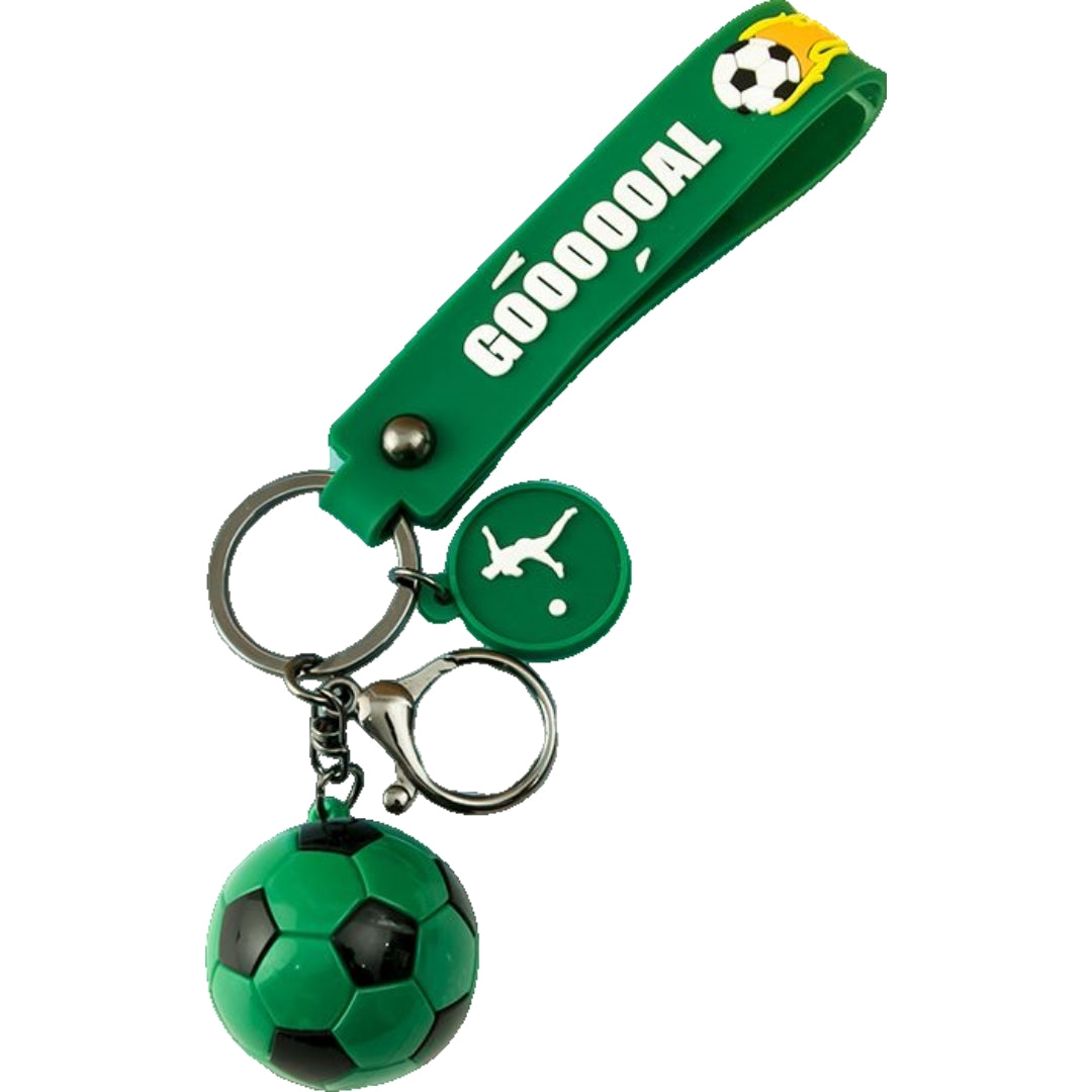 キーホルダー キーリング サッカーボール サッカー タグ付き バッグチャーム グリーン バリエーション画像