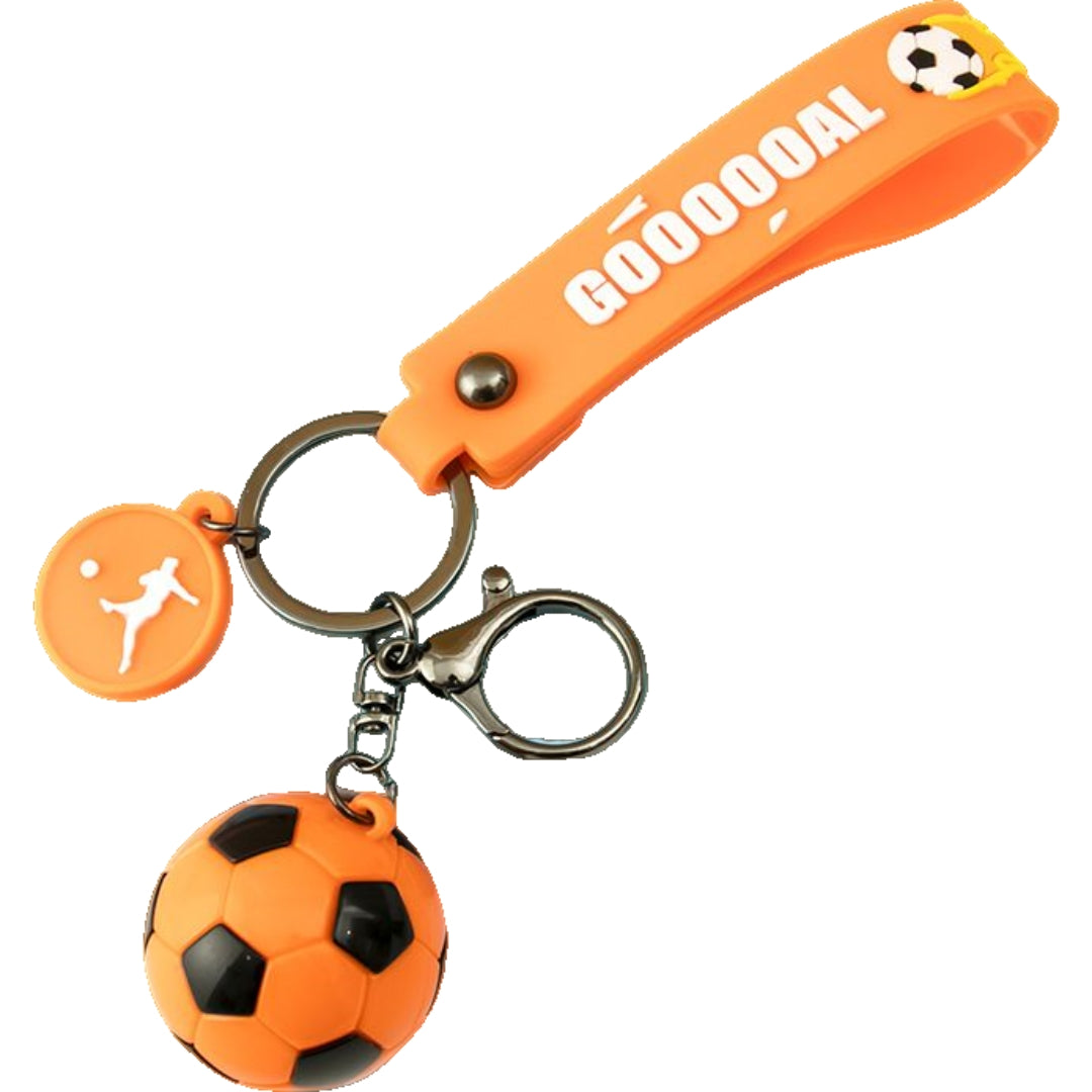 キーホルダー キーリング サッカーボール サッカー タグ付き バッグチャーム オレンジ バリエーション画像