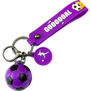キーホルダー キーリング サッカーボール サッカー タグ付き バッグチャーム 男女兼用 メンズ レディース ジュニア キッズ 目印 部活 サッカー部 お揃い かわいい おしゃれ カジュアル プレゼント 贈り物 ギフト 黒 赤 黄 紫 橙 緑