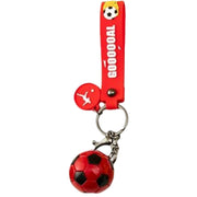 キーホルダー キーリング サッカーボール サッカー タグ付き バッグチャーム 男女兼用 メンズ レディース ジュニア キッズ 目印 部活 サッカー部 お揃い かわいい おしゃれ カジュアル プレゼント 贈り物 ギフト 黒 赤 黄 紫 橙 緑