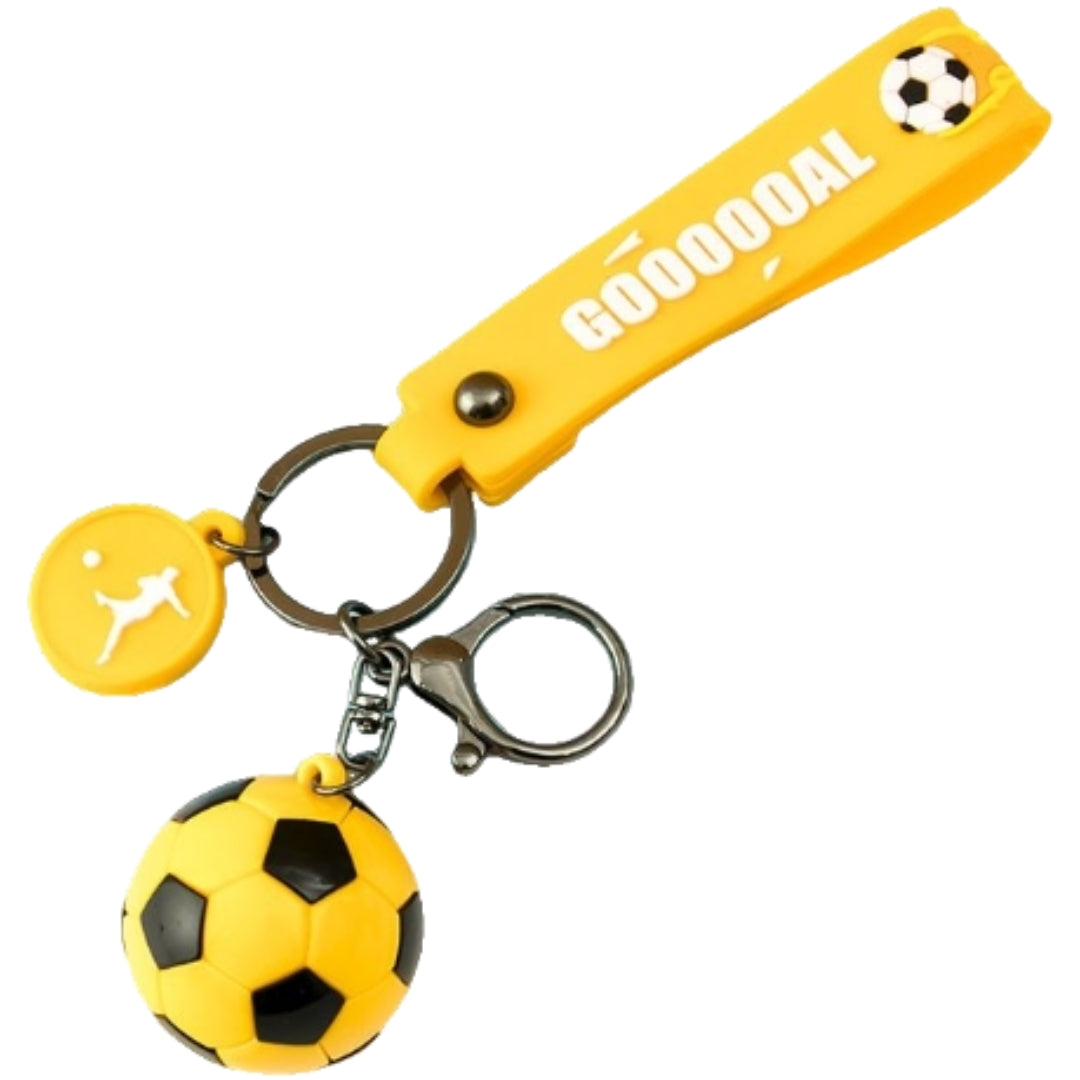 キーホルダー キーリング サッカーボール サッカー タグ付き バッグチャーム イエロー バリエーション画像