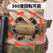 ライトホルダー ハンディライト 懐中電灯 軽量 360度回転 伸縮性あり アウトドア 登山 キャンプ 釣り 農作業 サバイバルゲーム シンプル おしゃれ 便利グッズ カーキ 緑 黒 迷彩柄