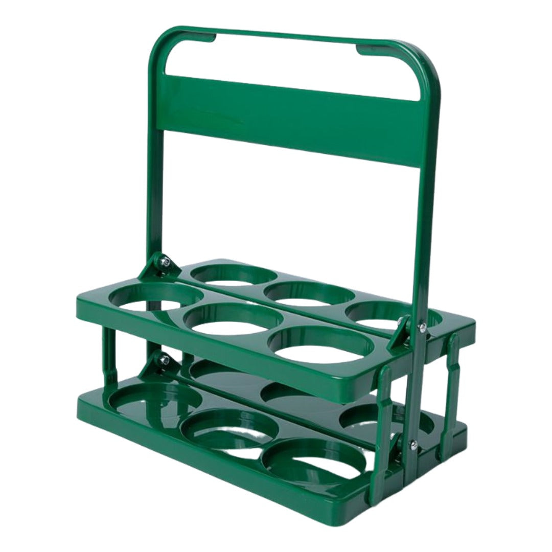 ボトルキャリアー 6本用 ドリンクホルダー ペットボトルホルダー ドリンクバスケット 折りたたみ グリーン バリエーション画像