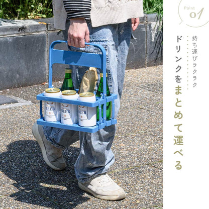 ボトルキャリアー 6本用 ドリンクホルダー ペットボトルホルダー ドリンクバスケット 折りたたみ 商品画像4