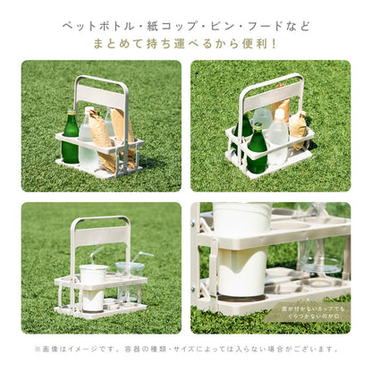 ボトルキャリアー 6本用 ドリンクホルダー ペットボトルホルダー ドリンクバスケット 折りたたみ 商品画像5