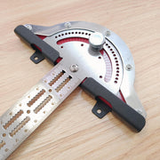 木工用エッジ定規 分度器 角度定規 20cm 長さ測定 直定規 角度測定 図面 工学 建築 大工仕事 メジャー 便利