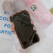iPhoneカバー iPhoneケース スマホカバー スマホケース レディース 女性 スマホアクセサリー スマホ関連雑貨 スマホ周辺雑貨 フェイクファー ラインストーン うさ耳 しっぽ ブラック グレー ピンク シンプル カジュアル ポップ 可愛い キュート ガーリー おしゃれ