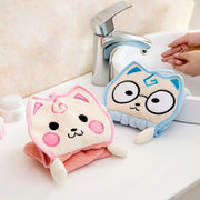 ループ付きタオル 子供用 キッズ ベビー ハンドタオル マイクロファイバー お手拭き 吊り下げ 手洗い 猫 ネコ ねこ 顔つき フェイス付き かわいい アニマル 洗面所 台所 動物 おしゃれ 通園 保育所 幼児 乳児 赤ちゃん ファッション雑貨 子ども用 こども