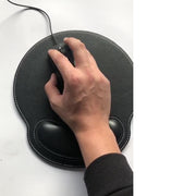 リストレスト付き マウスパッド  一体型 クッション付き 合皮 滑り止め 手首サポート フェイクレザー レザー調 ビジネス 仕事場 無地 ブラック ブラウン 黒 茶 大人 上質 ピンク シンプル おしゃれ オフィス 在宅 パソコン周辺 パソコン用品 PCグッズ