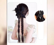 エクステ 三つ編み エクステンション ヘアクリップ レディース つけ毛 部分ウィッグ ヘアアレンジ 2連 編み込み 簡単装着 ポイントウィッグ ロング おしゃれ かわいい 髪飾り イメチェン イベント コスプレ 女性 女子 ヘアアクセサリー