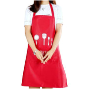 エプロン 前掛け キッチン用品 男女兼用 女性用 男性用 首掛け ポケット付き 防水 防汚 掃除 料理 家事 お手伝い カフェ くま カトラリー 可愛い シンプル おしゃれ 日用品 雑貨 レディース メンズ ユニセックス ベージュ 黒 茶色 赤