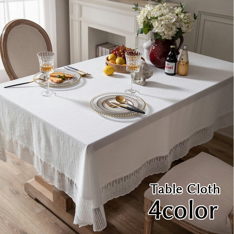 テーブルクロス 100×140cm 120×120cm 140×140cm 100cm円形 120cm円形 食卓カバー テーブルマット マルチカバー テーブルカバー ダイニング リビング  レース エレガント 上品 フレンチ おしゃれ かわいい テーブル 机 デスク キャビネット TV台