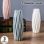 花瓶 花器 フラワーベース フラワーポット フラワースタンド 卓上 割れにくい プラスチック製 観葉植物 フェイクグリーン 1輪挿し 屋内 部屋 飾り 装飾 無地 単色 シンプル インテリア おしゃれ 上品 波模様