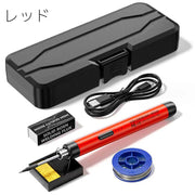 半田ごて セット ワイヤレス コードレス 充電式 温度調節 300℃ 450℃ スタンド 糸ハンダ フラックス 充電ケーブル Type-C リチウム キット ホルダー ハンダごて はんだごて 半田こて 半田ごて