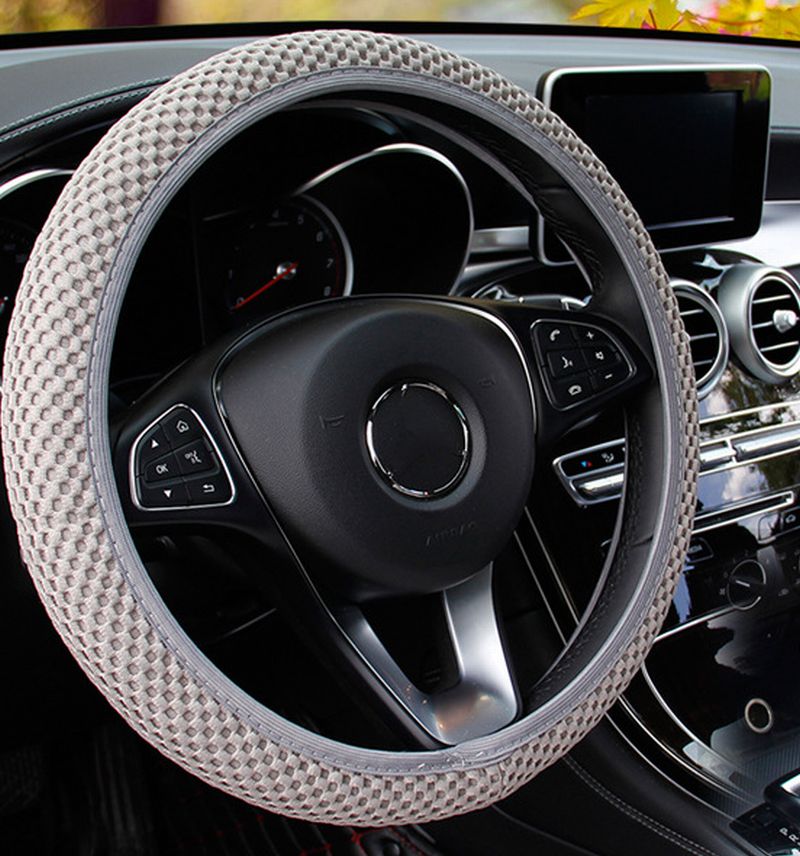 ハンドルカバー 車 ステアリングカバー O型 D型 カーハンドル用 商品画像2