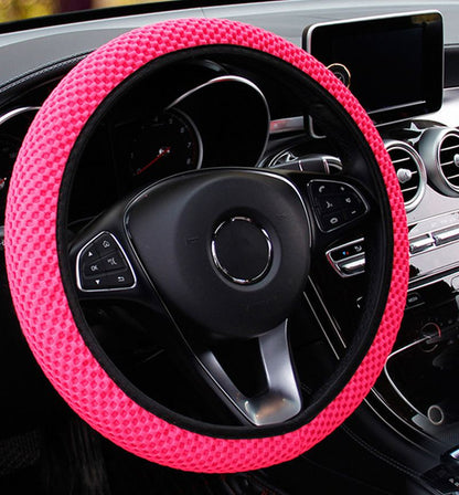 ハンドルカバー 車 ステアリングカバー O型 D型 カーハンドル用 商品画像5