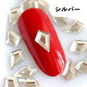 ネイルパーツ 10個セット ダイヤ型 ラインストーン キラキラ 綺麗 パーツ ネイルアート ジェルネイル レジン ハンドメイド デコパーツ