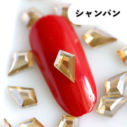 ネイルパーツ 10個セット ダイヤ型 ラインストーン キラキラ 綺麗 パーツ ネイルアート ジェルネイル レジン ハンドメイド デコパーツ