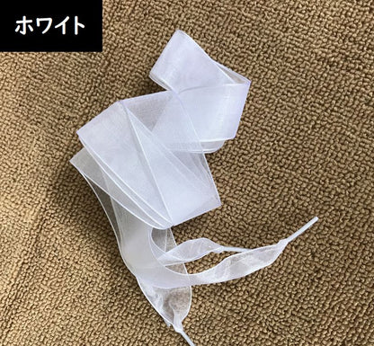 靴紐 靴ひも シューレース 2本セット レディース リボン 商品画像2