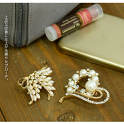 ピンブローチ レディース アクセサリー フェイクパール ビジュー ラインストーンキラキラ 華やか フォーマル 入学式 卒業式 クリスマス プレゼント ギフト 贈り物 記念日