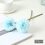 造花 2本セット フェイクフラワー 菊 ピンポンマム きく アートフラワー 装飾 飾り インテリア パーティー リビング 玄関 ウエディング おしゃれ ナチュラル 可愛い