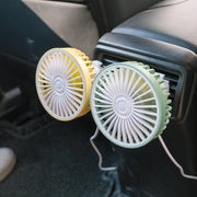 車用扇風機 車用サーキュレーター 車載用扇風機 小型扇風機 USB 車内用品 カー用品 車用品 ミニ扇風機 光る 点灯 キラキラ 風量調節可 角度調節可 取り付け簡単 冷房 送風 エアコン吹き出し口 カーアクセサリー おしゃれ かわいい かっこいい スイッチ切替 緑 黄 ピンク 白 黒 黄