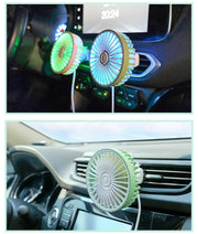 車用扇風機 車用サーキュレーター 車載用扇風機 小型扇風機 USB 車内用品 カー用品 車用品 ミニ扇風機 光る 点灯 キラキラ 風量調節可 角度調節可 取り付け簡単 冷房 送風 エアコン吹き出し口 カーアクセサリー おしゃれ かわいい かっこいい スイッチ切替 緑 黄 ピンク 白 黒 黄