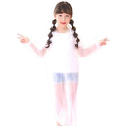 レインコート 雨具 カッパ 雨がっぱ 雨合羽 レインウェア 大人用 子供用 男女兼用 ロング丈 膝下丈 EVA素材 フード付き スナップボタン 自転車通学 バイク通勤 おしゃれ かわいい 雨の日