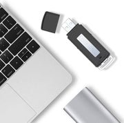 ボイスレコーダー ICレコーダー 4GB USB 小型 ミニサイズ コンパクト 軽量 PC接続 パソコン接続 録音 スイッチ切り替え 持ち運び ブラック シンプル 便利