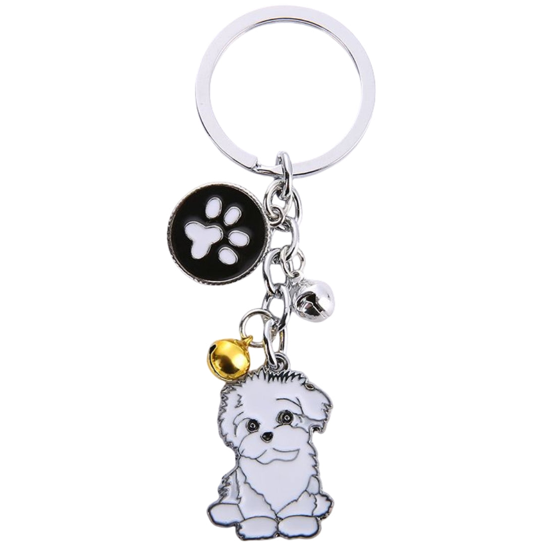 キーリング キーホルダー 犬 いぬ ドッグ わんちゃん トイプードル パグ ヨーキー ポメラニアン レトリバー かわいい バッグチャーム 金属製 鈴付き レディース メンズ 黒柴