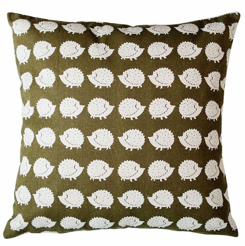 クッションカバー カバーのみ クッション用カバー 45×45cm 角型 北欧風 O【ハリネズミ】 バリエーション画像