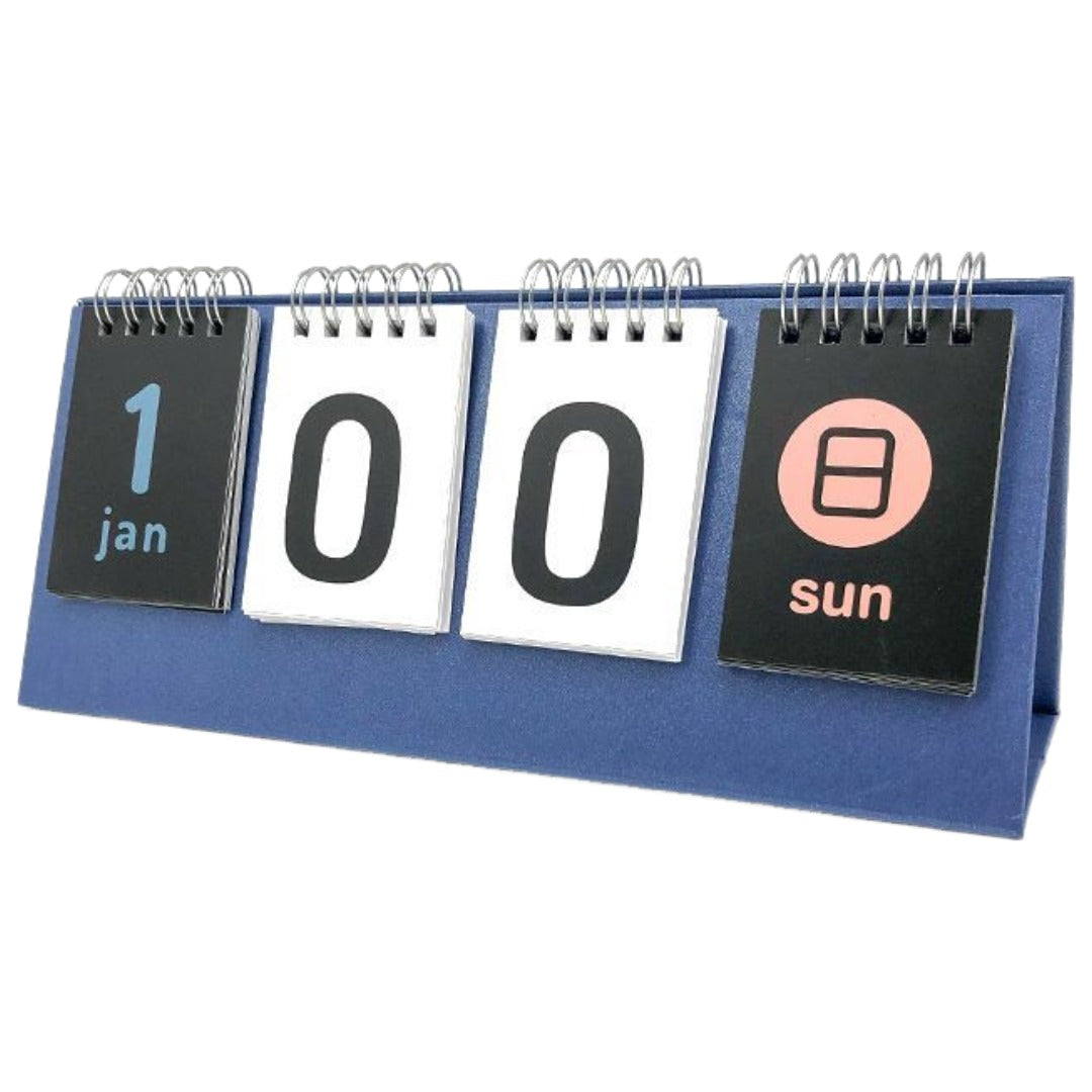カレンダー 事務用品 デスク 卓上カレンダー 日めくり シンプル ブルー バリエーション画像