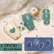 シリコンモールド ジェルネイル レジン パーツ ネイルアート ネイルツール アクセサリー DIY 手芸 手作り デコ 3D 立体 数字 ナンバー アルファベット 大文字 1 2 3 4 5 6 7 8 9 ハート リボン ジュエル 結晶 リボン バラ クッキー チェリー サクランボ
