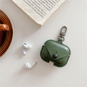 AirPods エアーポッズ ケース カバー 第三世代 第3世代 フェイクレザー 保護 耐衝撃 カラビナ付き 落下防止 傷防止 汚れ防止