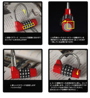 南京錠 5桁 ロング U字型 ダイヤル ロック 鍵 ナンバーロック 防犯 盗難防止 施錠 錠前 安全ロック キーボックス開錠 貴重品 ロッカー 番号 ガード lock ナンバー 掛け金 コンビネーションロック